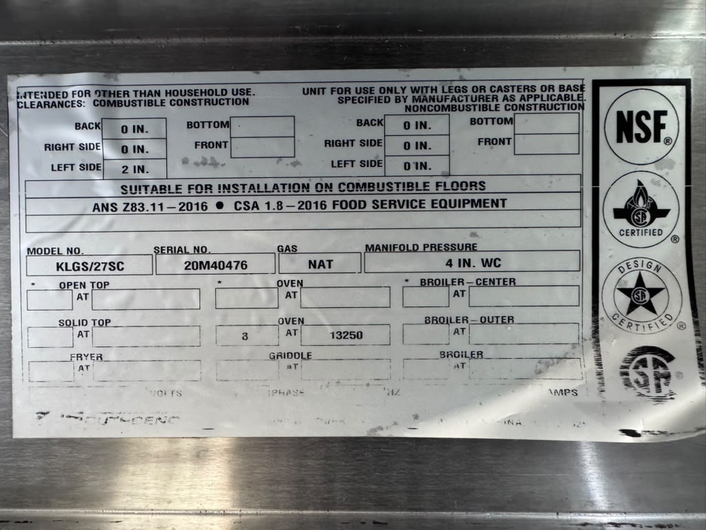 Used Southbend KLGS/27SC 38 Inch Double-deck Gas Convection Oven - TH