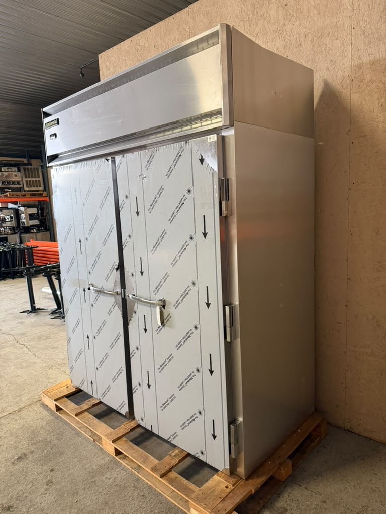 Used Continental DL2RI Stainless Steel 2 Section Roll-In Refrigerator 64 cu. ft. 115V