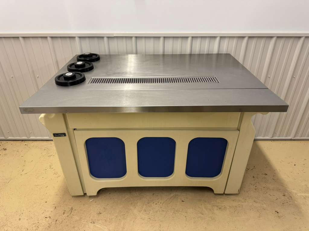 Used Galley 50"X 28" Drink Station with Cup Dispensers and Drain on Casters
