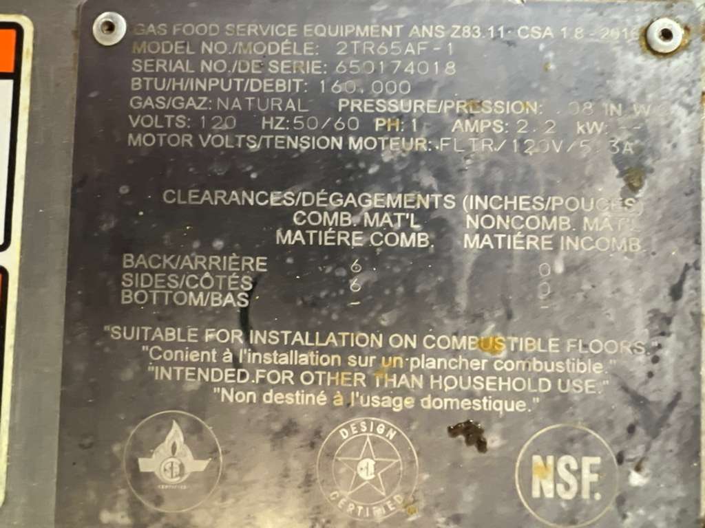 Used Vulcan 2TR65AF-1 PowerFry3 Natural Gas Floor Fryer 130-140 lb. 2 Unit Floor Fryer 160,000 BTU on Casters
