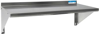 New BK Resources BKWSE-1624 16" X 24" Stainless Steel T-430 18 Ga Wall Shelf