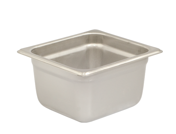 New Browne 22164 Stainless Steel 1/6-Size Steam Table Food Pan 4" Deep