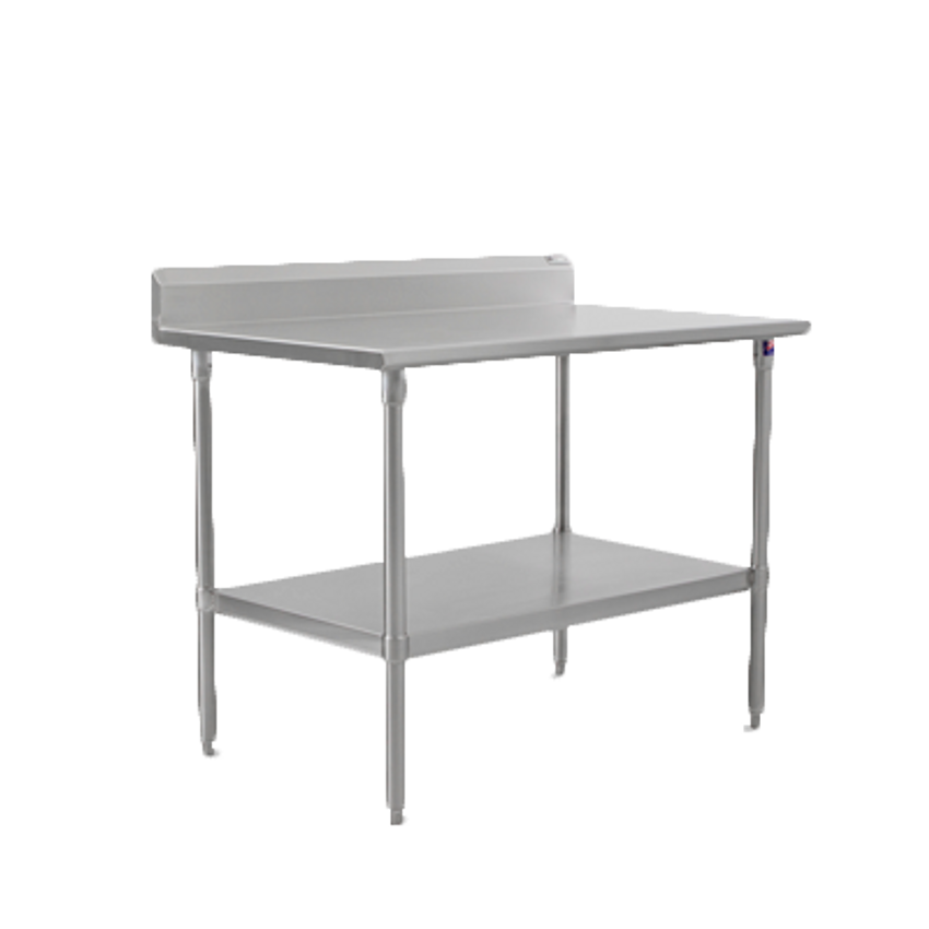 New John Boos ST6R5-3060SSK-X 60"W x 30"D Stainless Steel Work Table with Backsplash