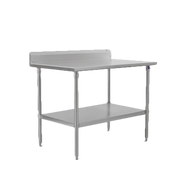 New John Boos ST6R5 - 3060SSK - X 60"W x 30"D Stainless Steel Work Table with Backsplash - Falcon Restaurant Supply - 1