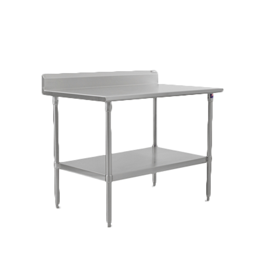 New John Boos ST6R5-3060SSK-X 60"W x 30"D Stainless Steel Work Table with Backsplash