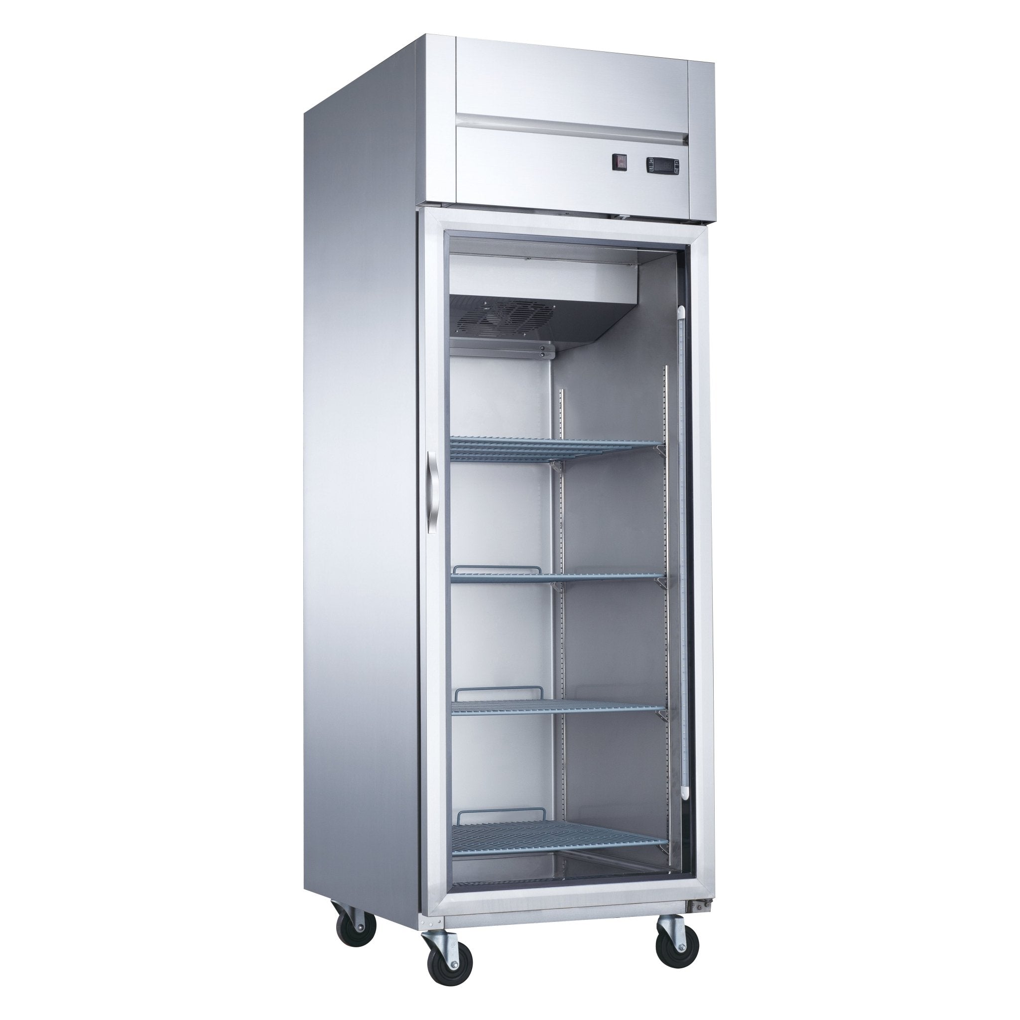 New Dukers D28AR - GS1 Top Mount Single Glass Door Commercial Reach - in Refrigerator - Falcon Restaurant Supply - 2