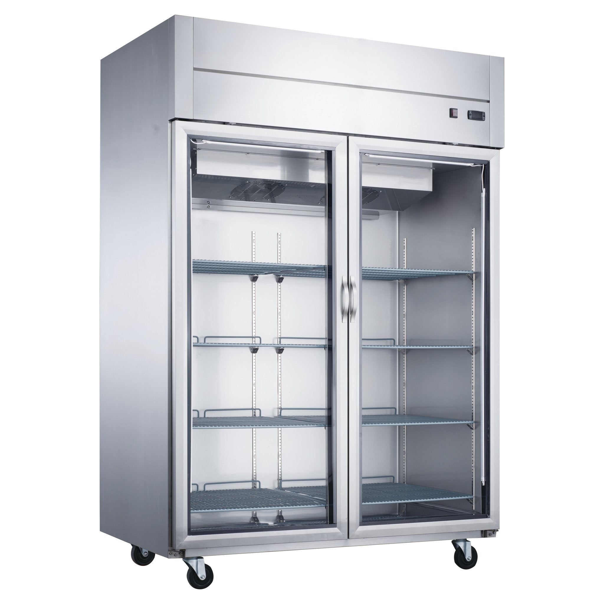 New Dukers D55AR - GS2 Top Mount Glass 2 - Door Commercial Reach - in Refrigerator - Falcon Restaurant Supply - 2