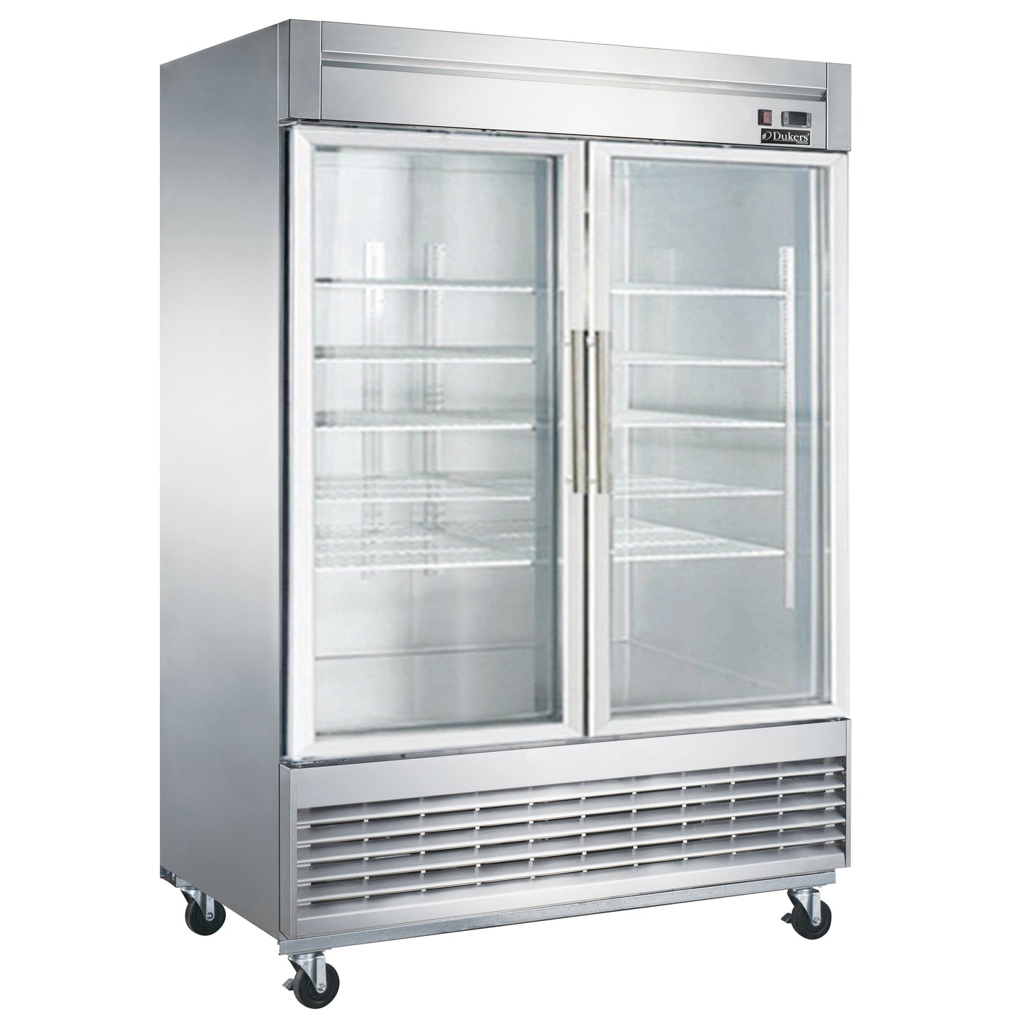 New Dukers D55F-GS2 Bottom Mount Glass 2-Door Commercial Reach-in Freezer