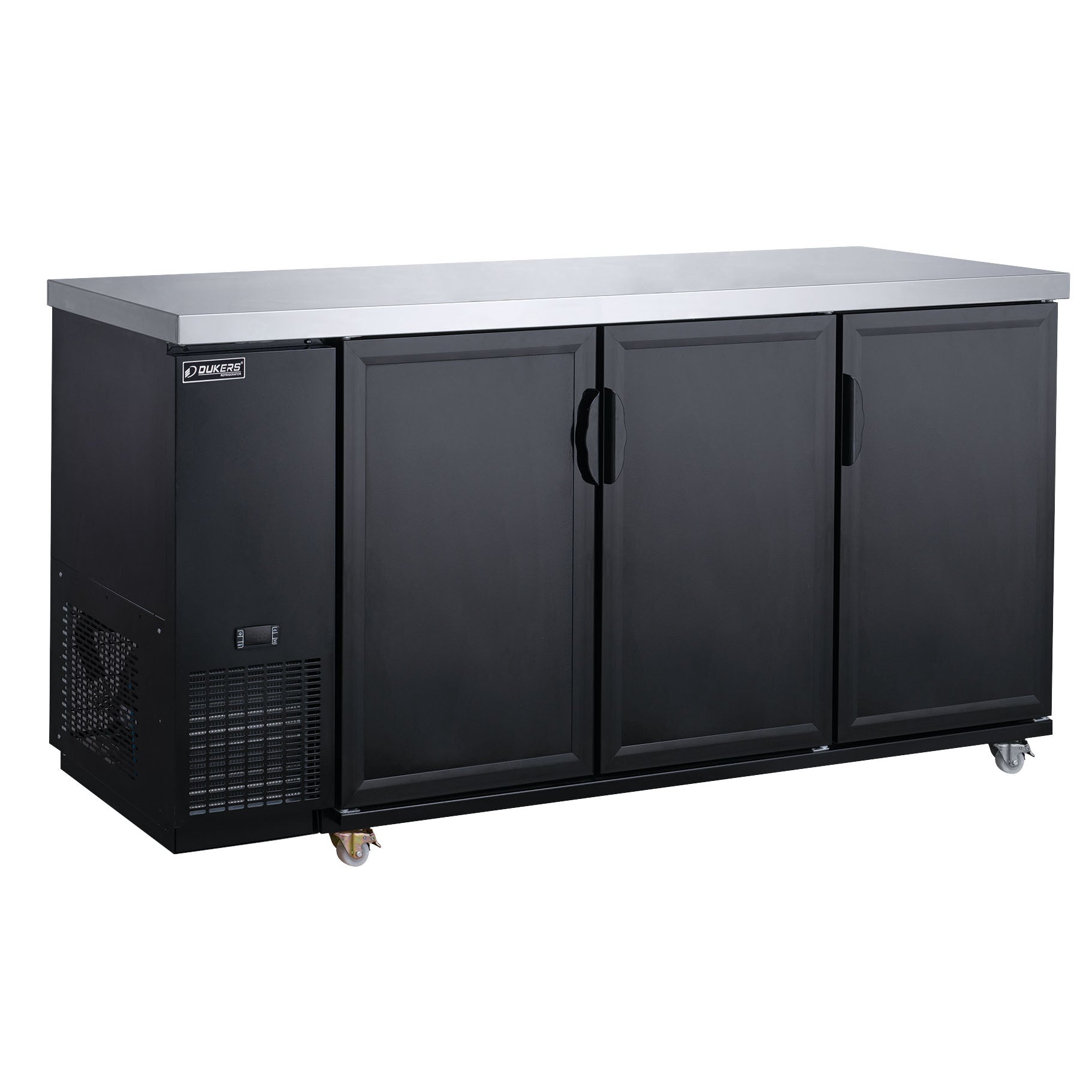 New Dukers DBB72-M3 3-Door Bar and Beverage Cooler (Solid Doors)