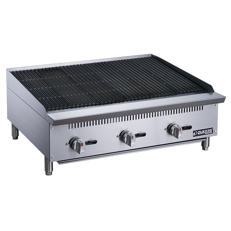 New Dukers DCCB36 36 in. W Countertop Charbroiler Chargrill Grill 105,000 BTU