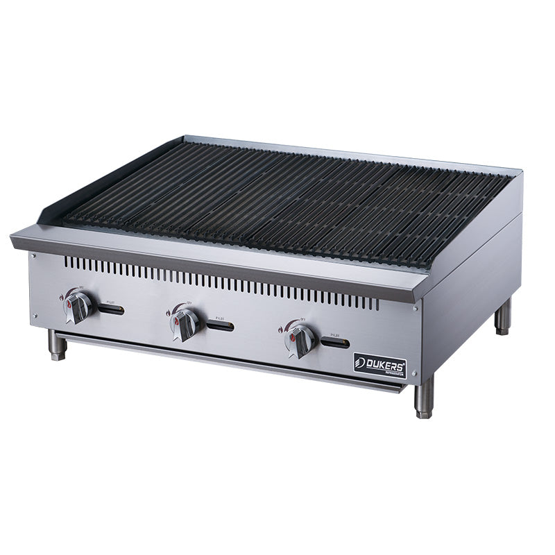 New Dukers DCCB36 36 in. W Countertop Charbroiler Chargrill Grill 105,000 BTU