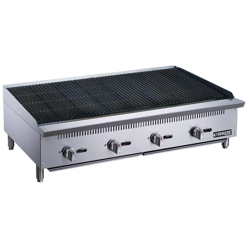 New Dukers DCCB48 48 in. W Countertop Charbroiler Chargrill Grill 140,000 BTU