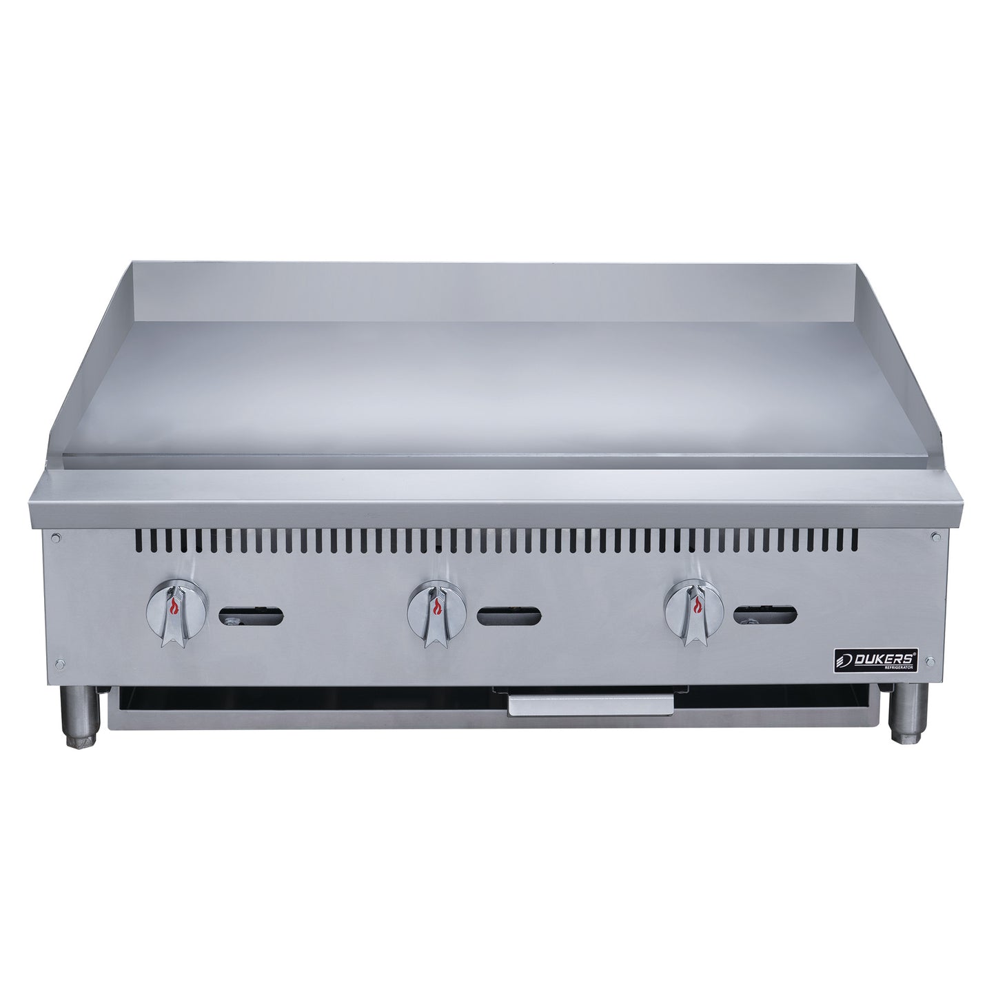 New Dukers DCGMA36 36 in. W Flat Top Griddle with 3 Burners