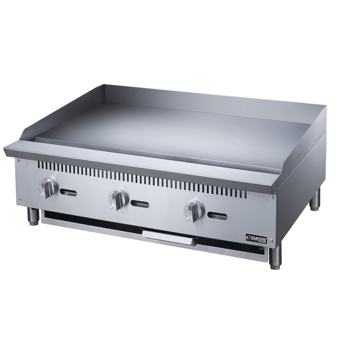 New Dukers DCGMA36 36 in. W Flat Top Griddle with 3 Burners