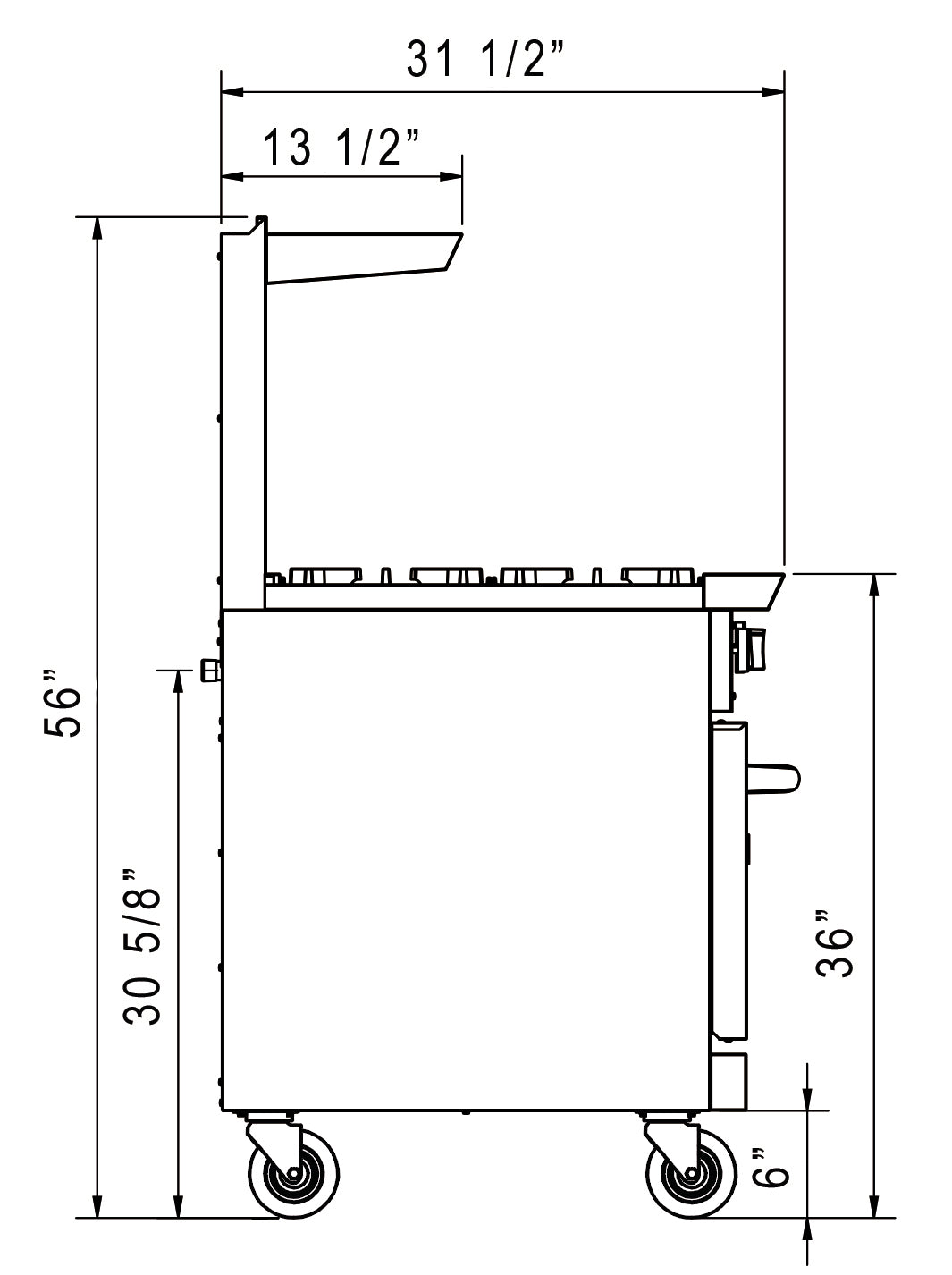 New Dukers DCR24-4B 24″ Gas Cooktop Range with Four (4) Open Burners