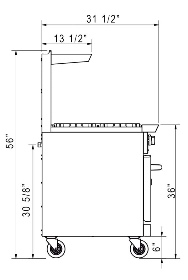 New Dukers DCR60-4B36GM 60″ Gas Range with Four (4) Open Burners & 36″ Flat Top Griddle