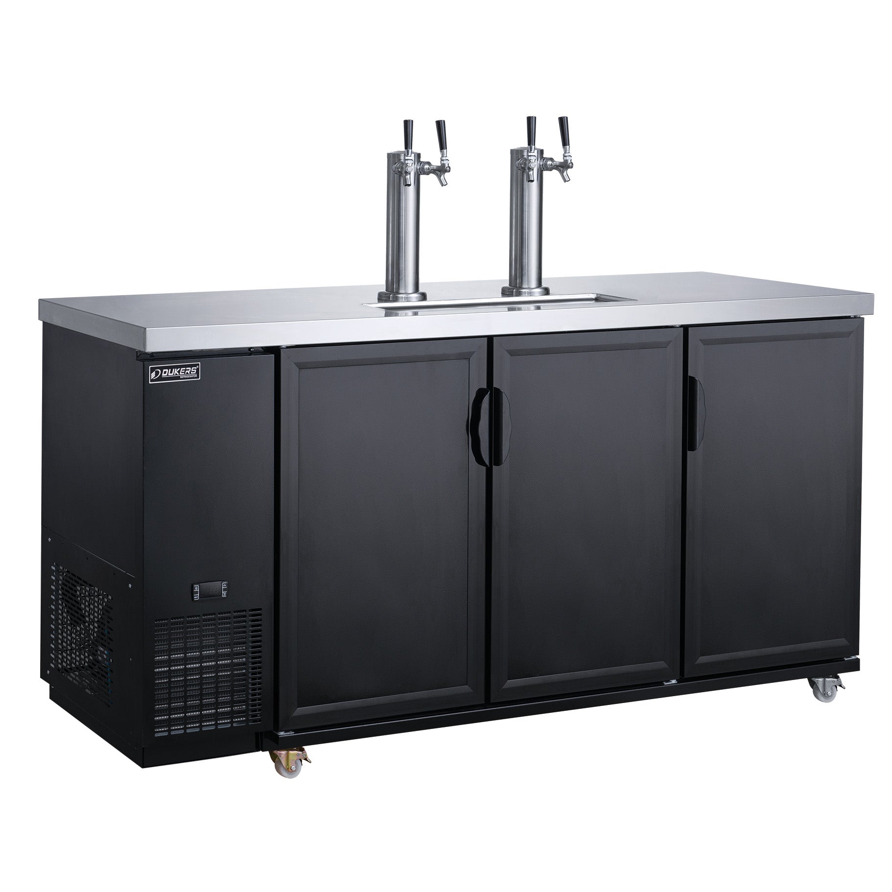 New Dukers DKB72-M3 Double Tap Kegerator