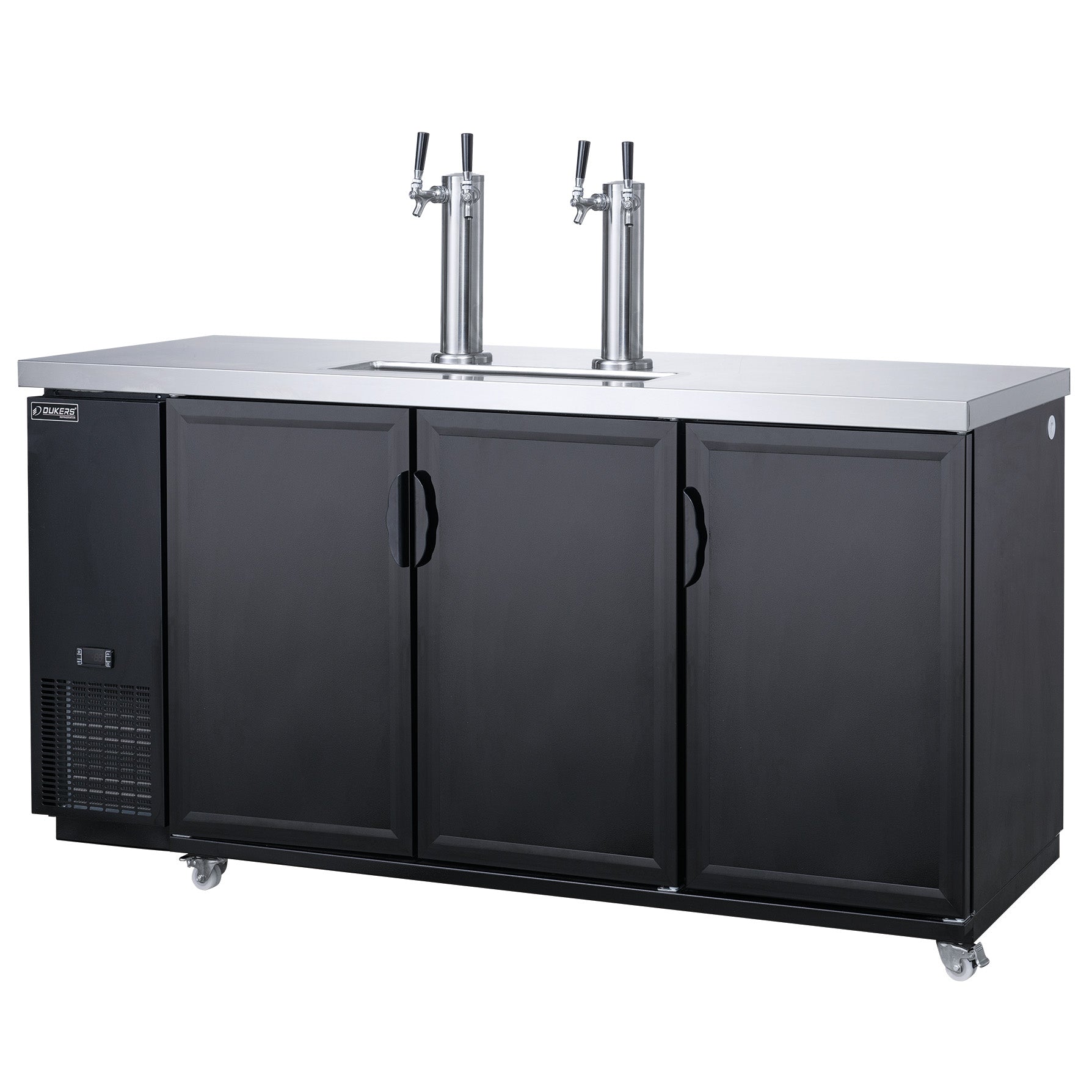 New Dukers DKB72-M3 Double Tap Kegerator