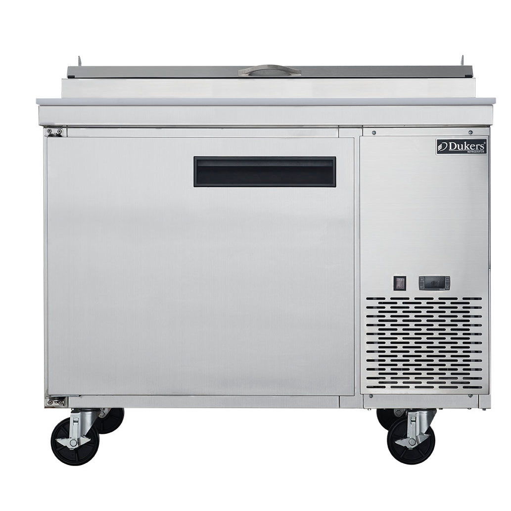 Dukers DPP44-6-S1 Commercial Single Door Pizza Prep Table Refrigerator