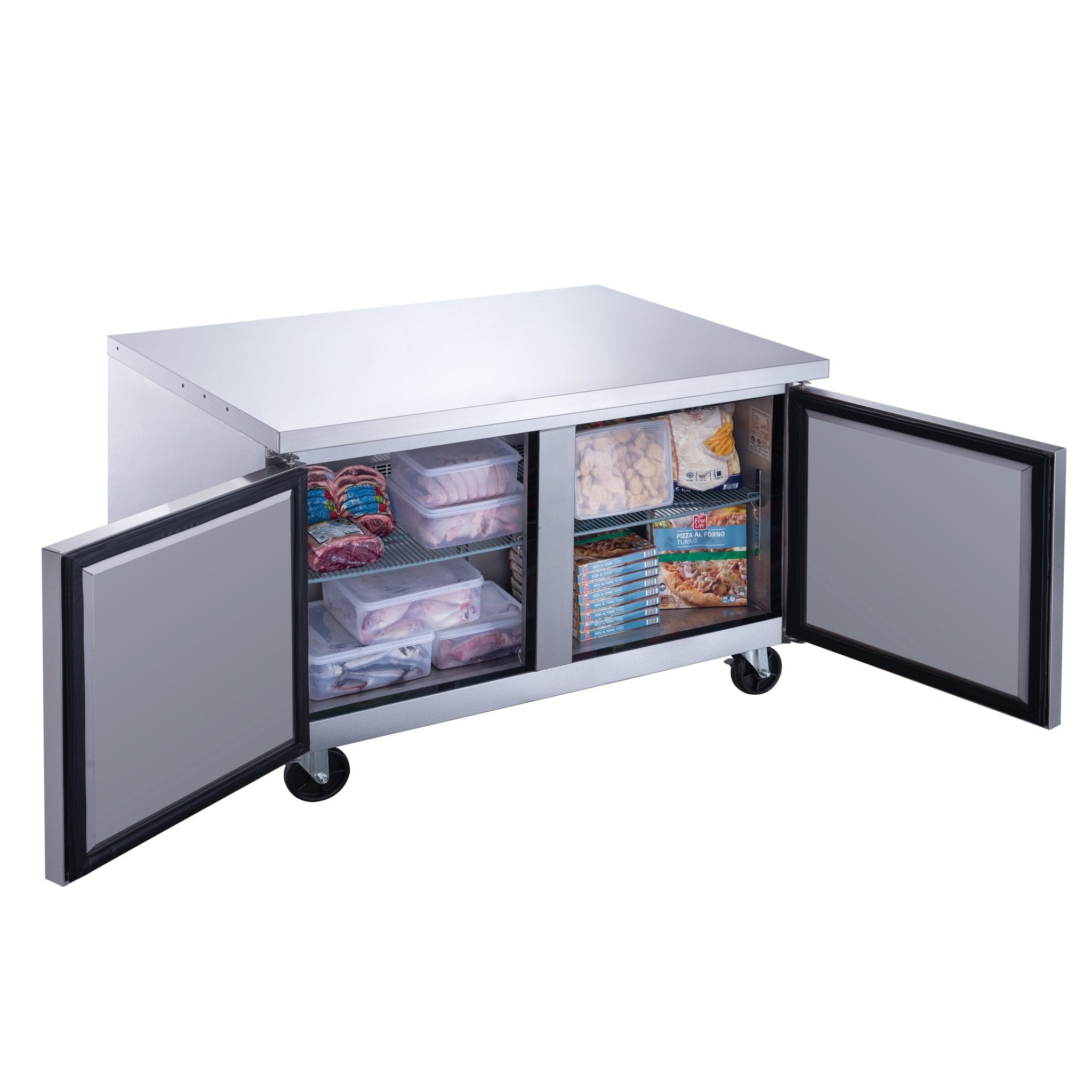 New Dukers DUC60F 2 - Door Undercounter Commercial Freezer in Stainless Steel - Falcon Restaurant Supply - 2