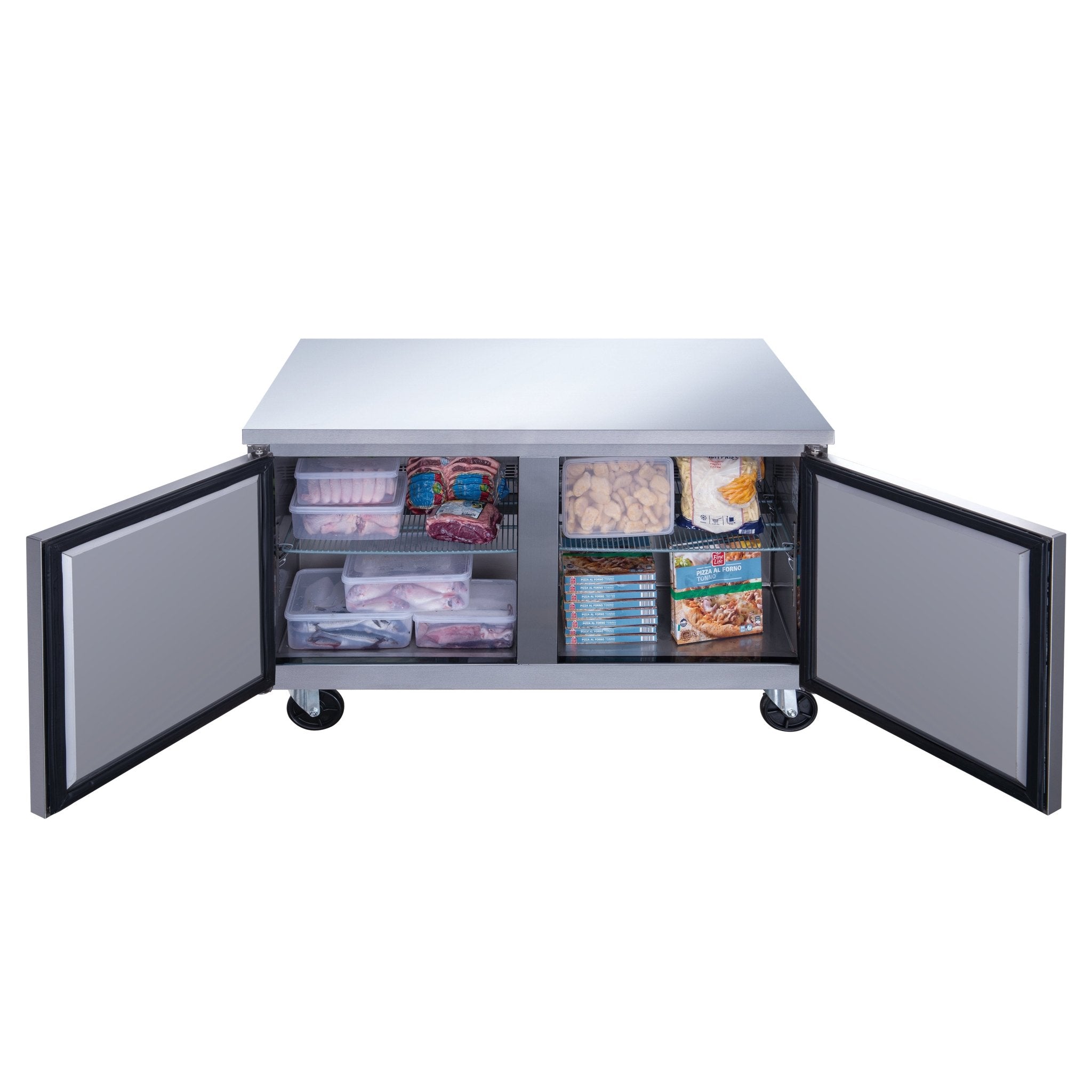 New Dukers DUC48F 2 - Door Undercounter Freezer in Stainless Steel - Falcon Restaurant Supply - 4
