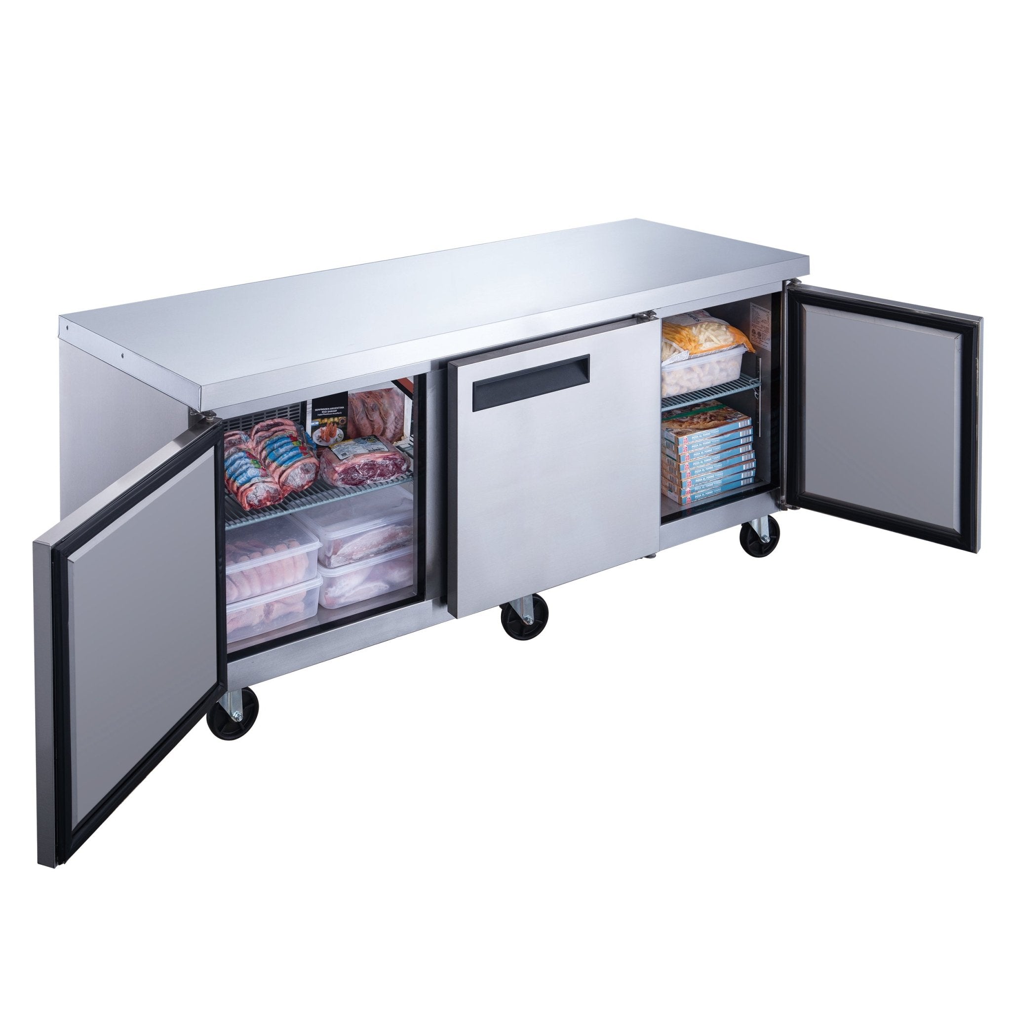 New Dukers DUC72F 3 - Door Undercounter Commercial Freezer in Stainless Steel - Falcon Restaurant Supply - 2