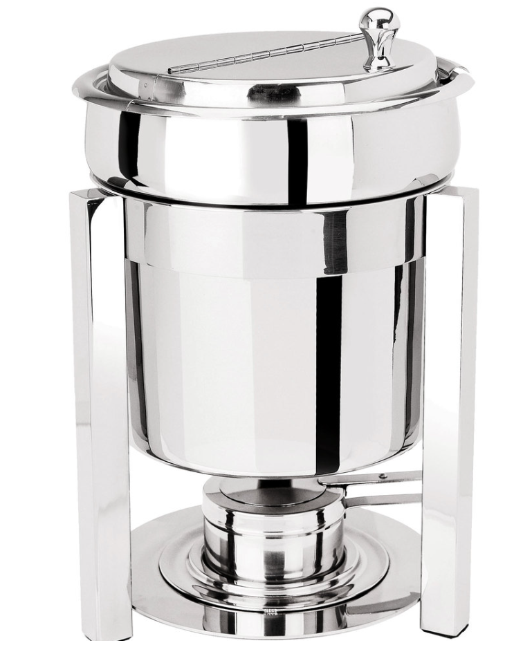 New Eastern Tabletop 3107P2 P2 7 Qt. Stainless Steel Sauce / Soup Marmite with Hinged Lid