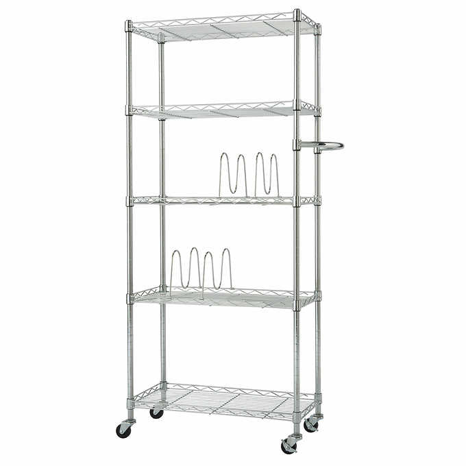 New TRINITY Basics EcoStorage 5-Tier Metal Shelving Rack