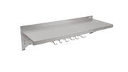 New John Boos BHS1248PR Wall Shelf w/ Riser & 1 Bar Pot Rack, 48 x 12" - Falcon Restaurant Supply - 1