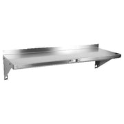 New John Boos BHS16108 - 14/304 Stainless Wall - mounted Shelf 108"W X 16"D X 13"H - Falcon Restaurant Supply - 1