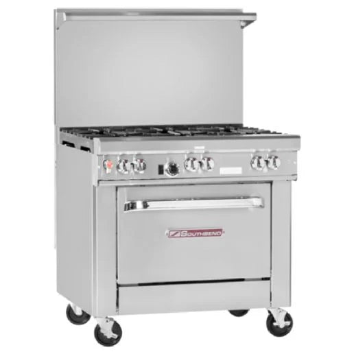 New 24" Southbend 4241E_NAT Natural Gas Restaurant Range w/ 4 Non-Clog Burners, Standard Oven - 177,000 BTU