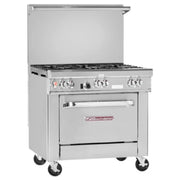 New 24" Southbend 4241E_NAT Natural Gas Restaurant Range w/ 4 Non-Clog Burners, Standard Oven - 177,000 BTU