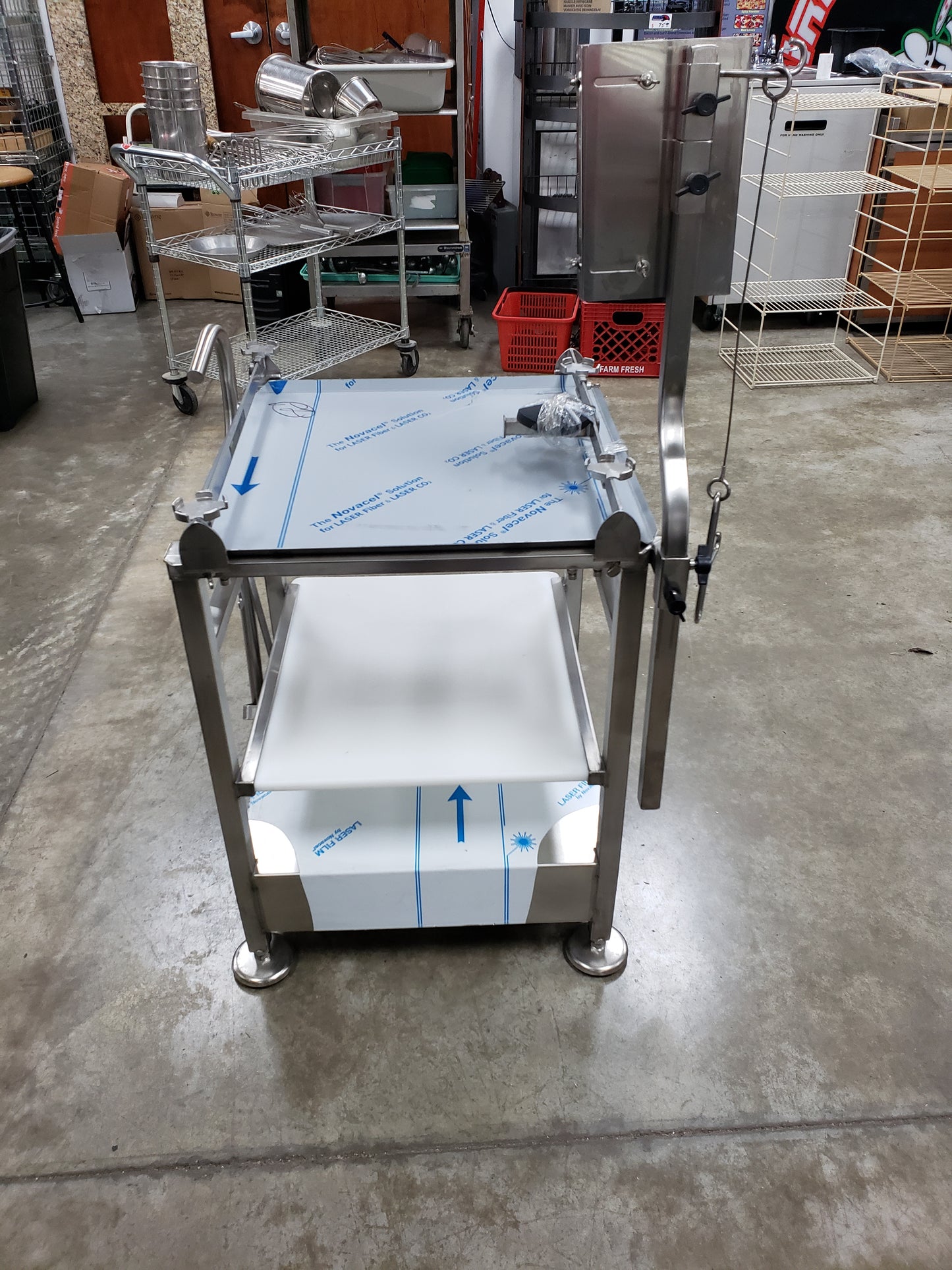 New M&E Deli Buddy Mobile Stainless Steel Cart with Casters