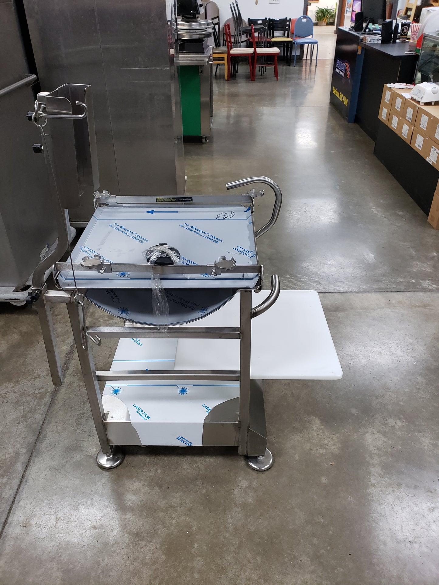 New M&E Deli Buddy Mobile Stainless Steel Cart with Casters