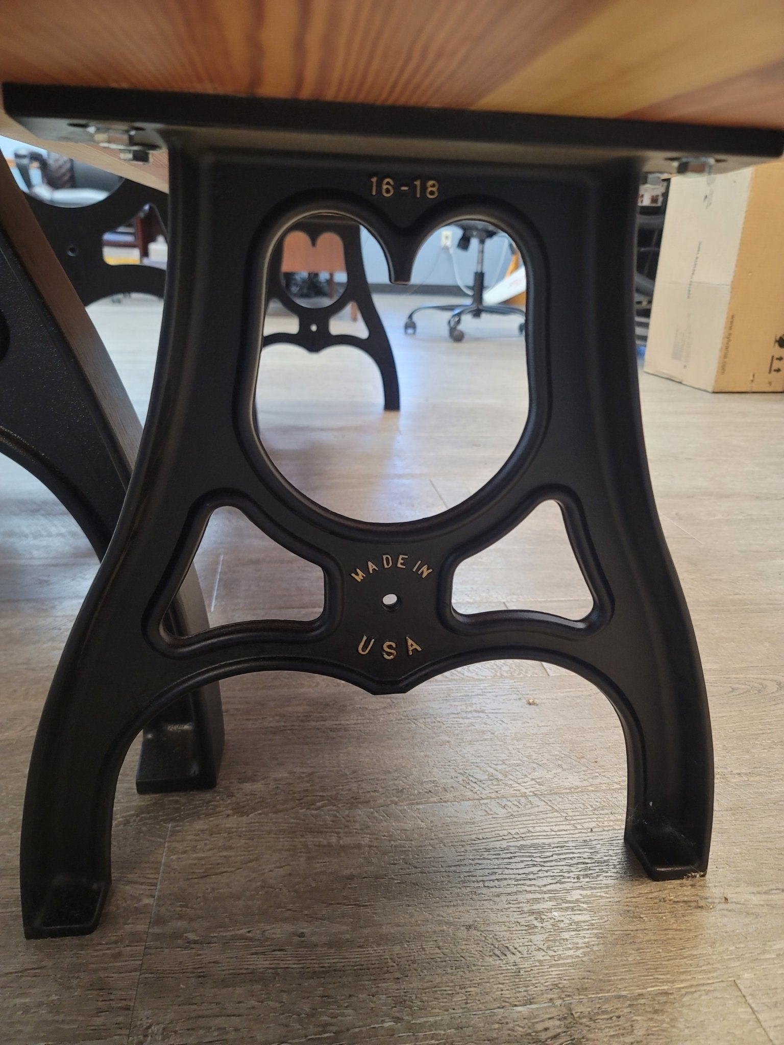 Used Beautiful Reclaimed Wood Table with 2 Benches - Pine - Falcon Restaurant Supply - 6