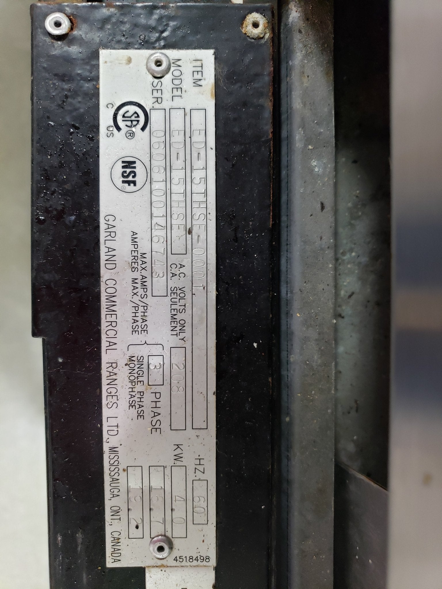 Used Garland ED - 15THSE Two Burner Electric Countertop Hot Plate 240V - Falcon Restaurant Supply - 4