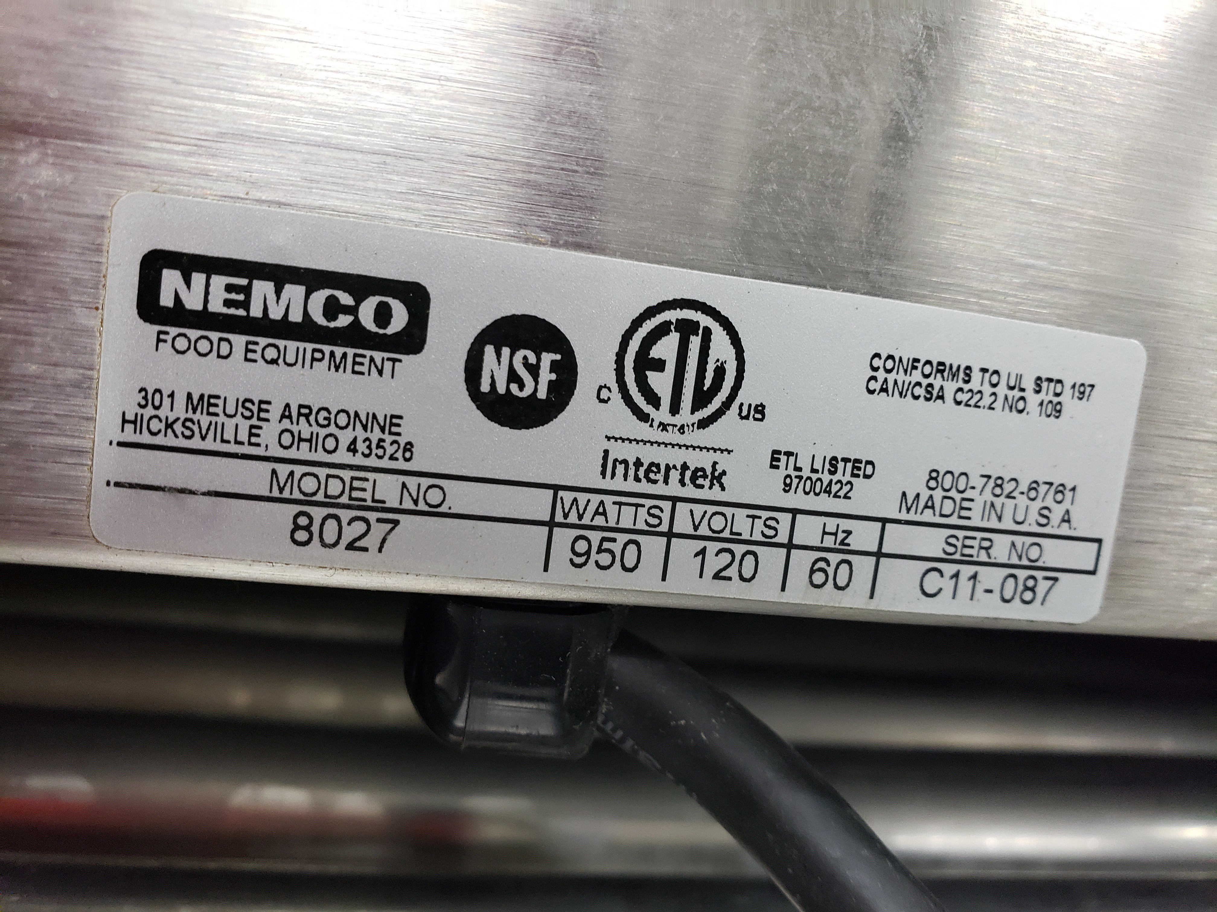 Used Nemco 8027 Hot Dog Roller Grill - 27 Hot Dog Capacity (110V)