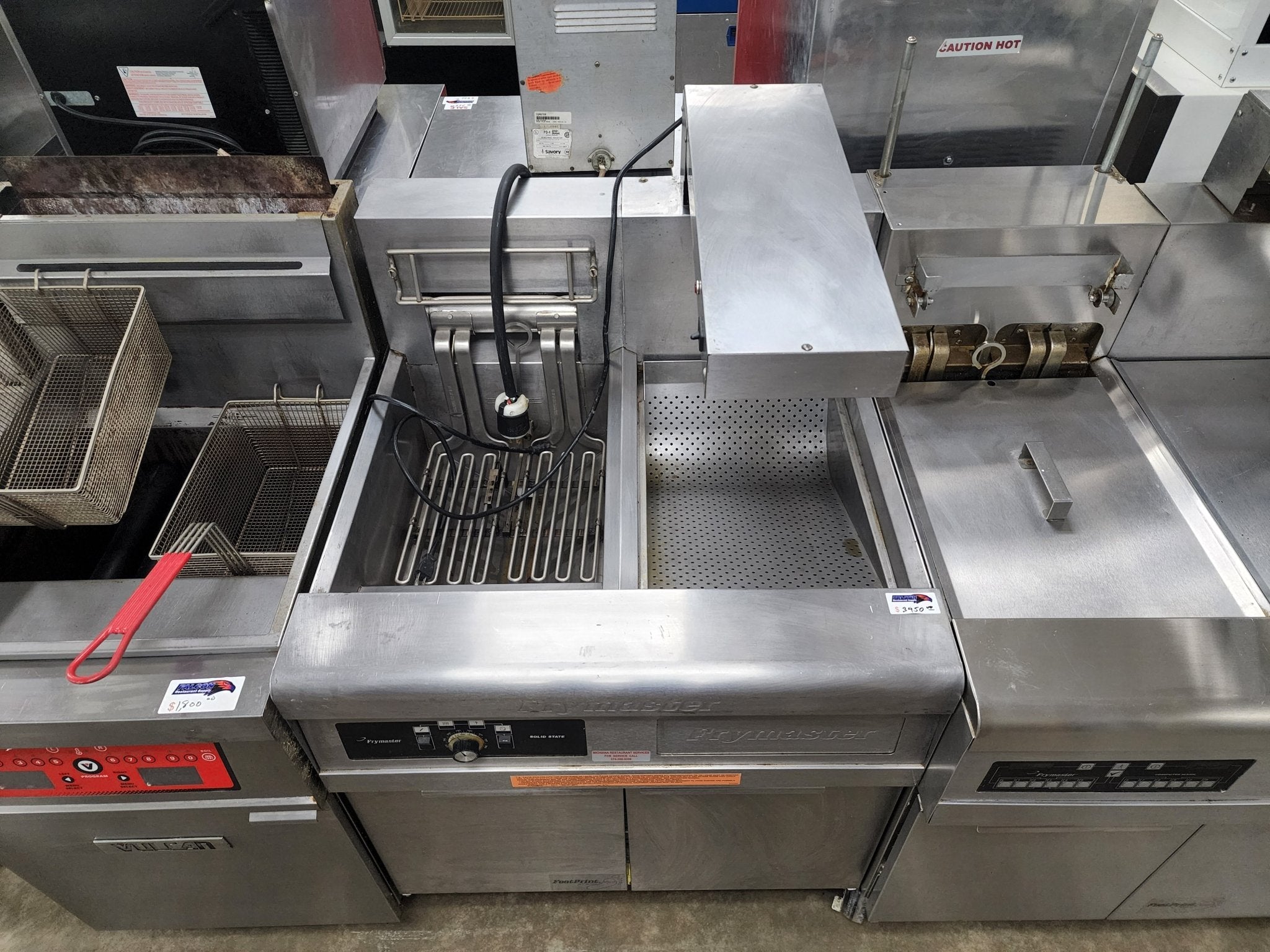 Used Frymaster Electric Fryer AutoLift Dump Station & Filtration Fry Master 208V 3 Phase