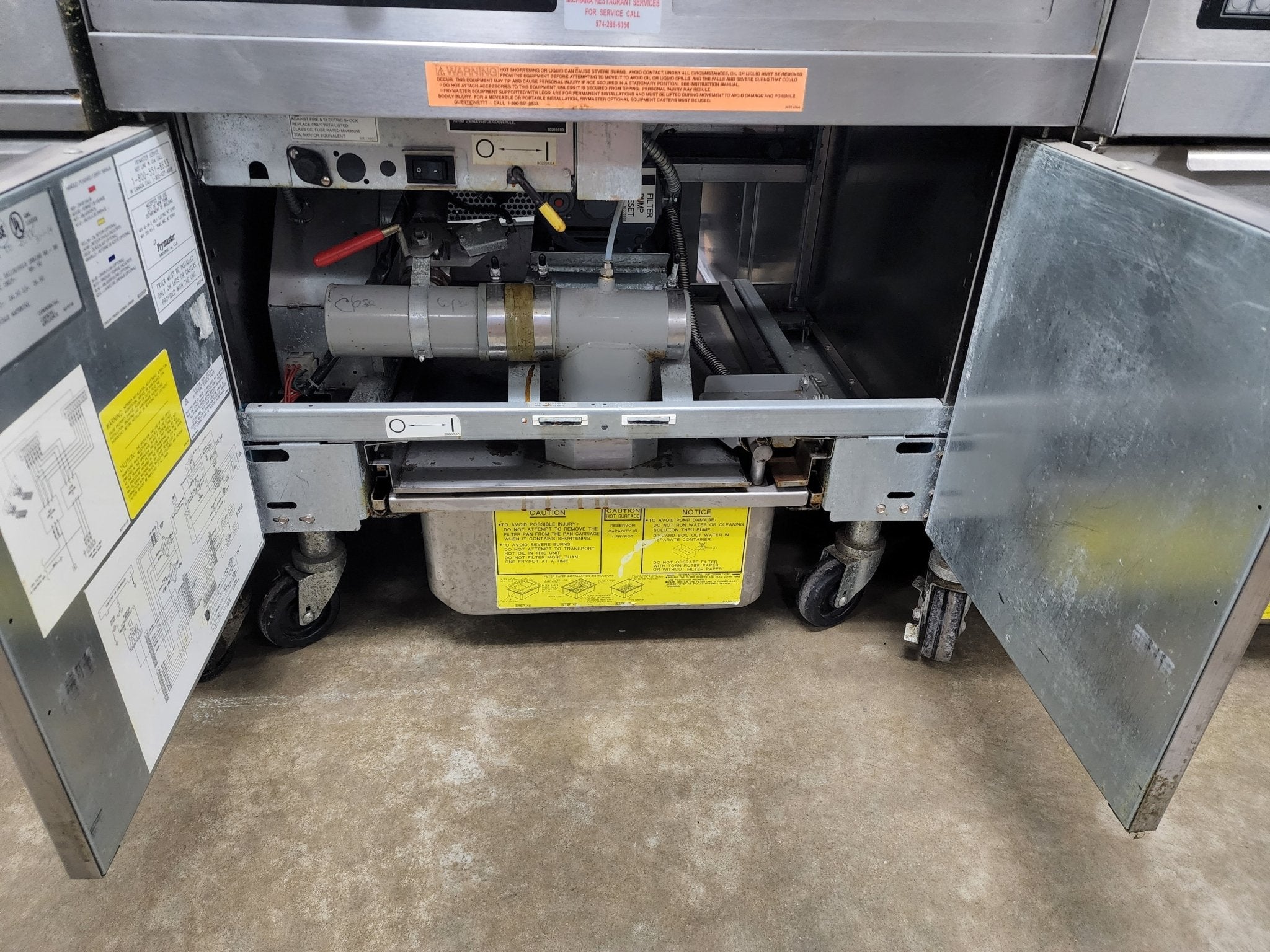 Used Frymaster Electric Fryer AutoLift Dump Station & Filtration Fry Master 208V 3 Phase