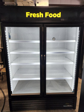 2008 True GDM-49 2-Door Reach-In Merchandiser Cooler Refrigerator - 5073798