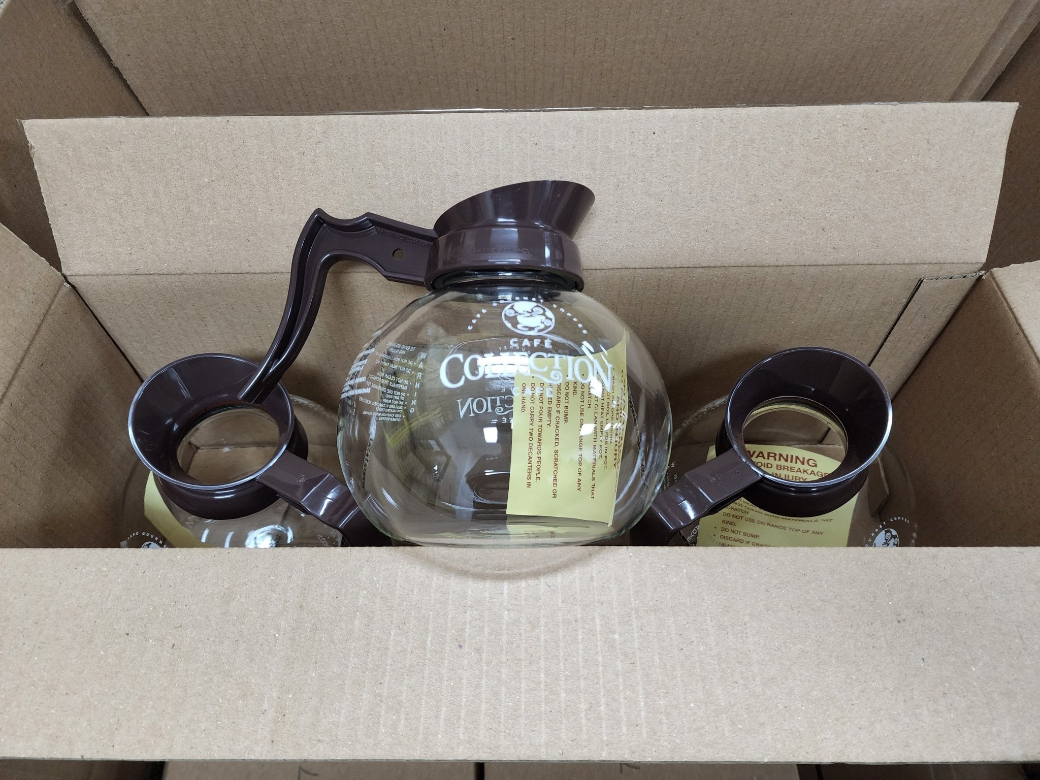 New Curtis DB - 12 Replacement Glass Coffee Decanter Carafe Pot 3pk - Falcon Restaurant Supply - 2