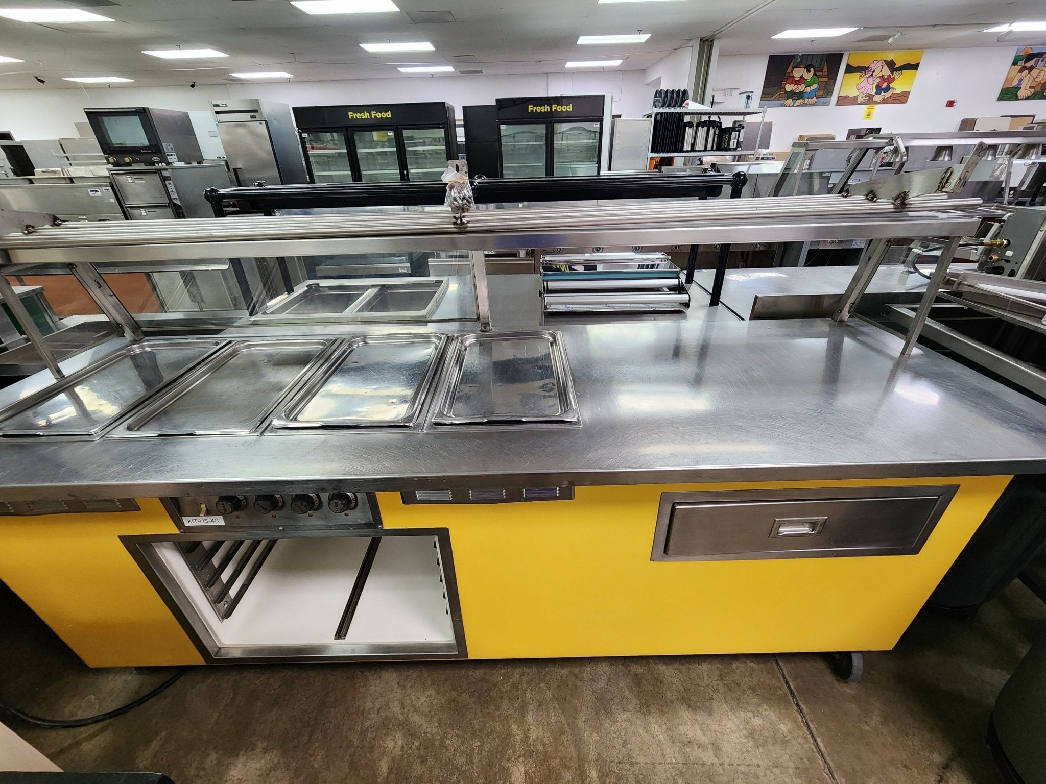 Used Delfield - ShelleyGlas 4 Open well Steam Buffet Server Table - Falcon Restaurant Supply - 1