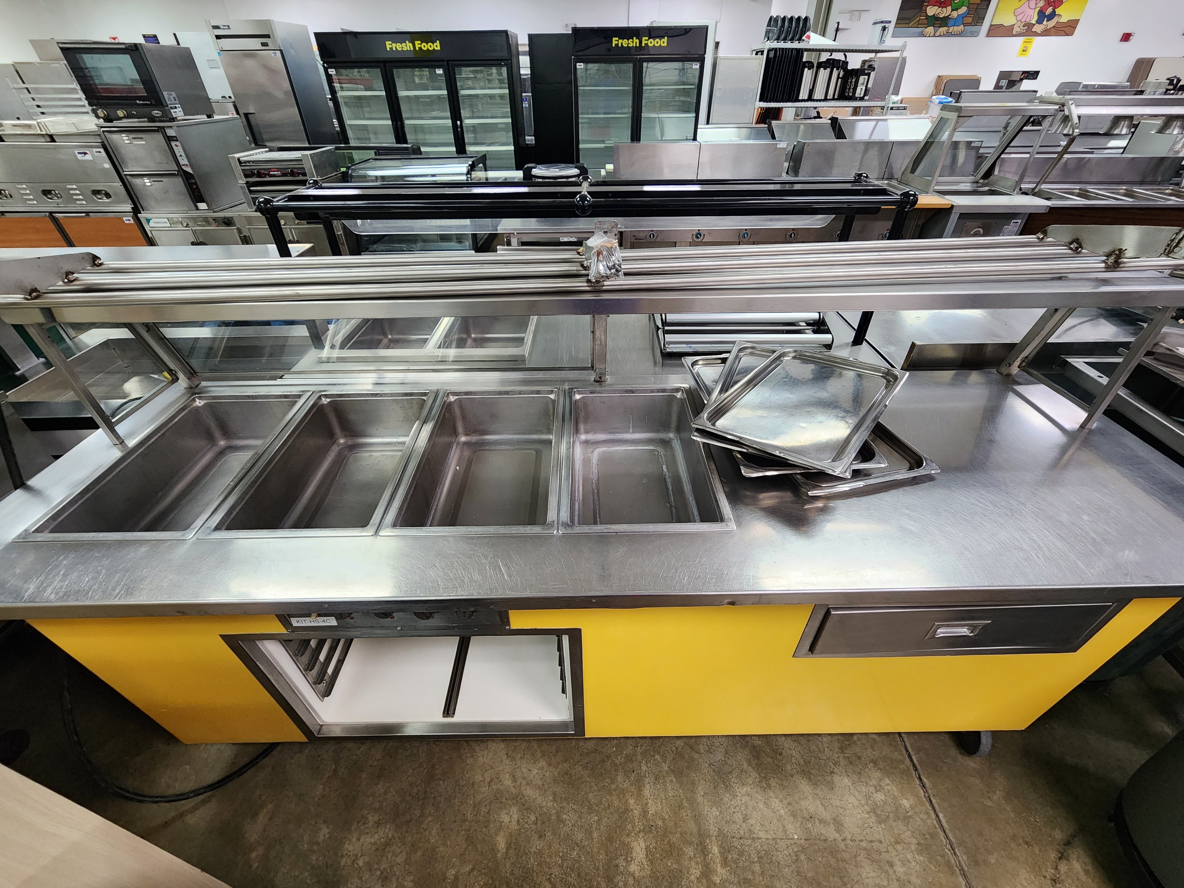 Used Delfield - ShelleyGlas 4 Open well Steam Buffet Server Table