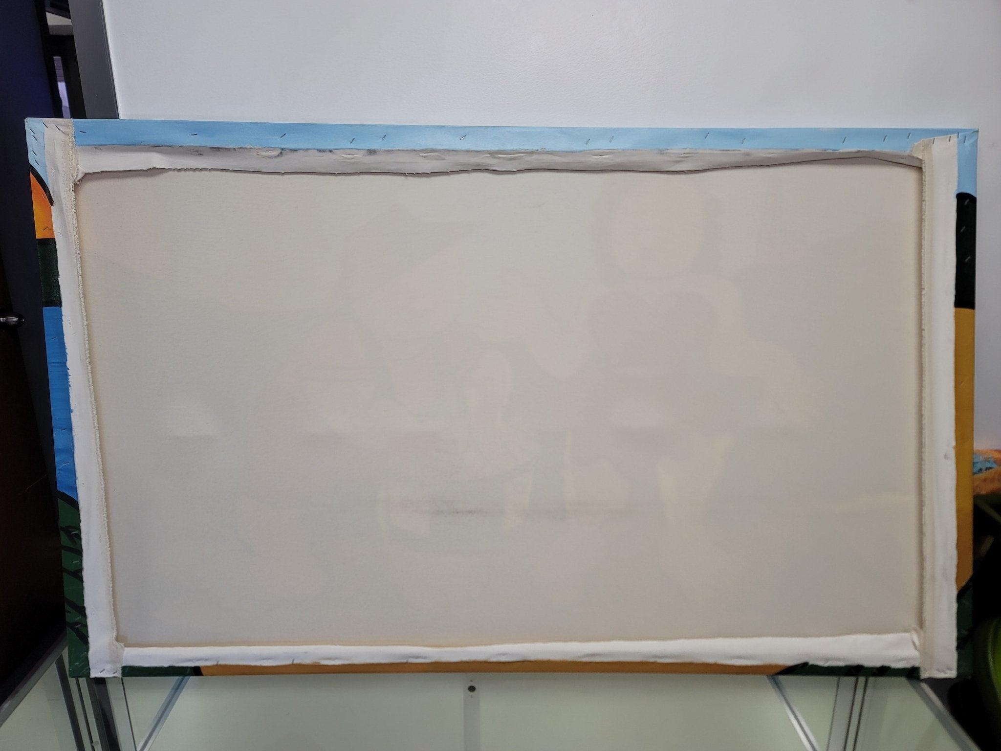 New Walmiru Original Faceless Painting on Canvas - Drum Dancing 36" x 60" - Falcon Restaurant Supply - 6