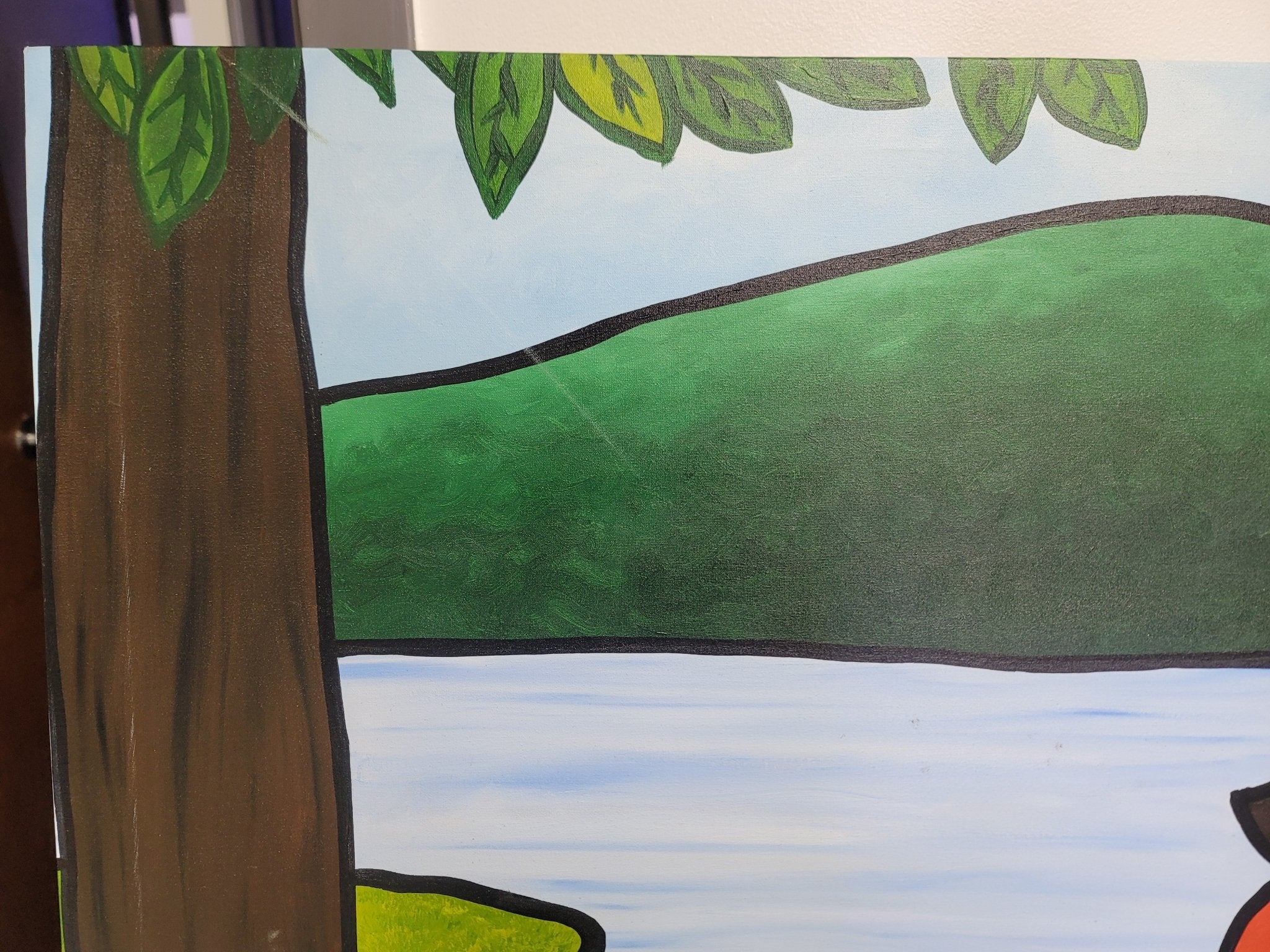 New Walmiru Original Faceless Painting on Canvas - Lovers 36" x 60" - Falcon Restaurant Supply - 7