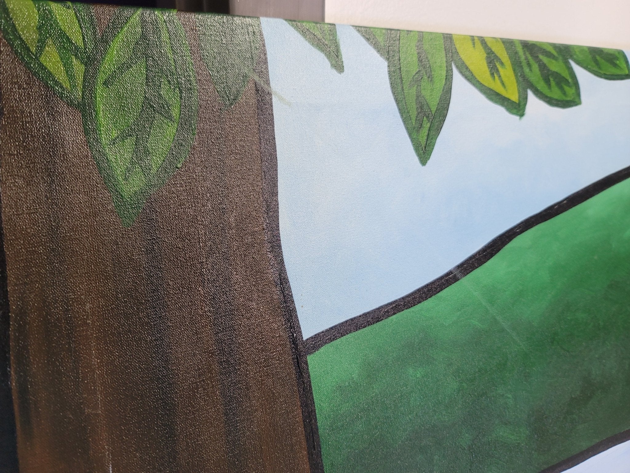 New Walmiru Original Faceless Painting on Canvas - Lovers 36" x 60" - Falcon Restaurant Supply - 6