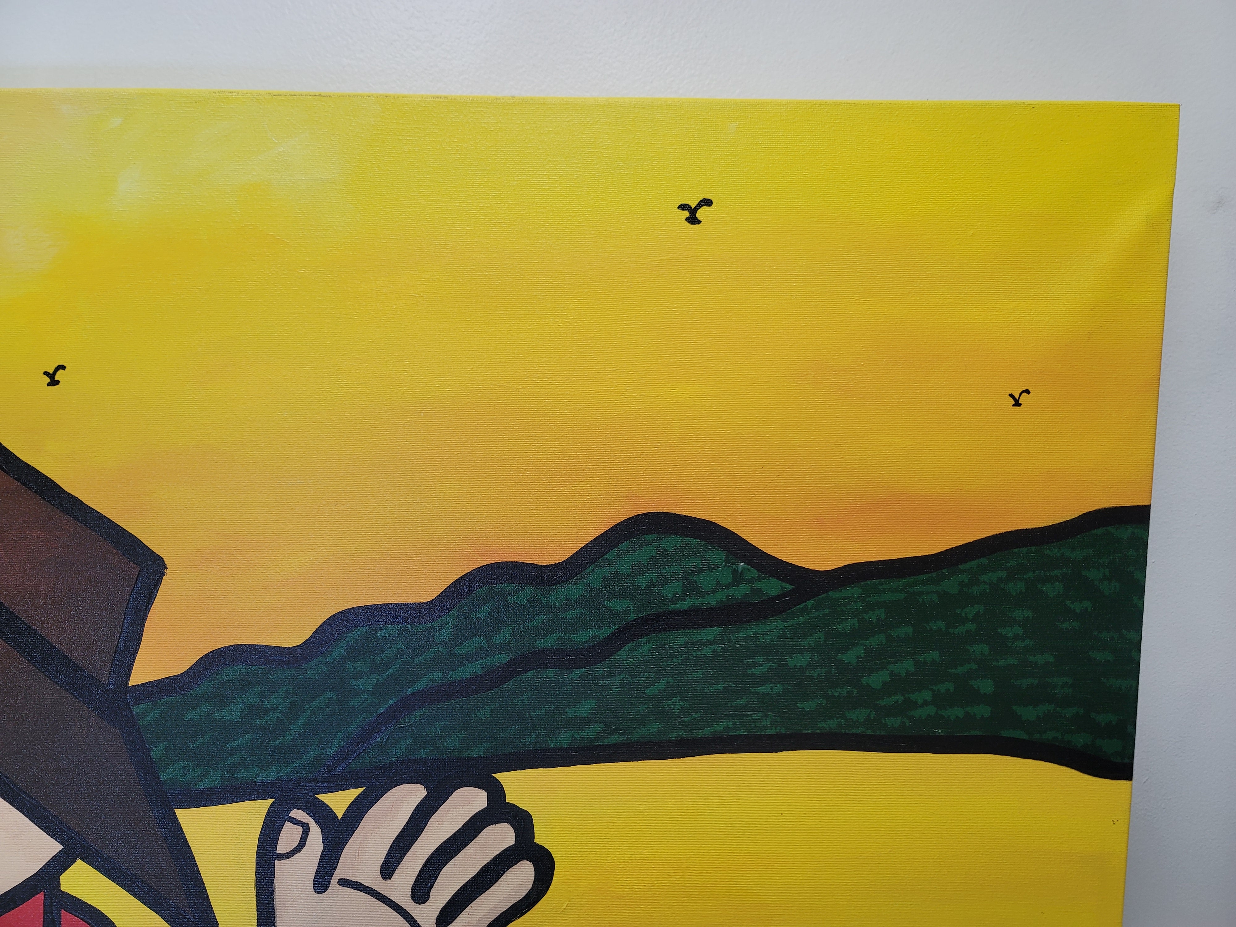 New Walmiru Original Faceless Painting on Canvas -  Couple   36" x 60"