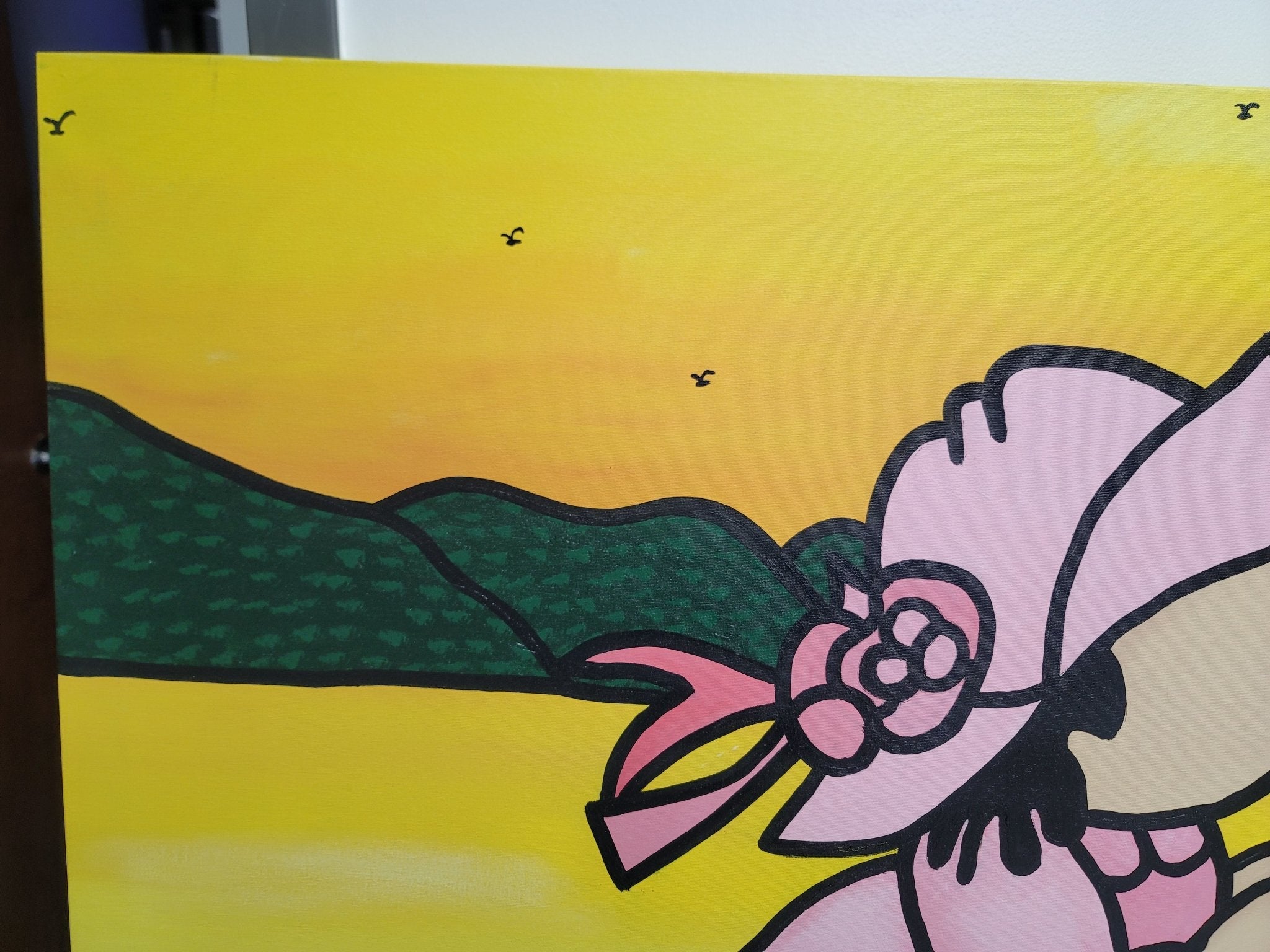 New Walmiru Original Faceless Painting on Canvas - Couple 36" x 60" - Falcon Restaurant Supply - 3