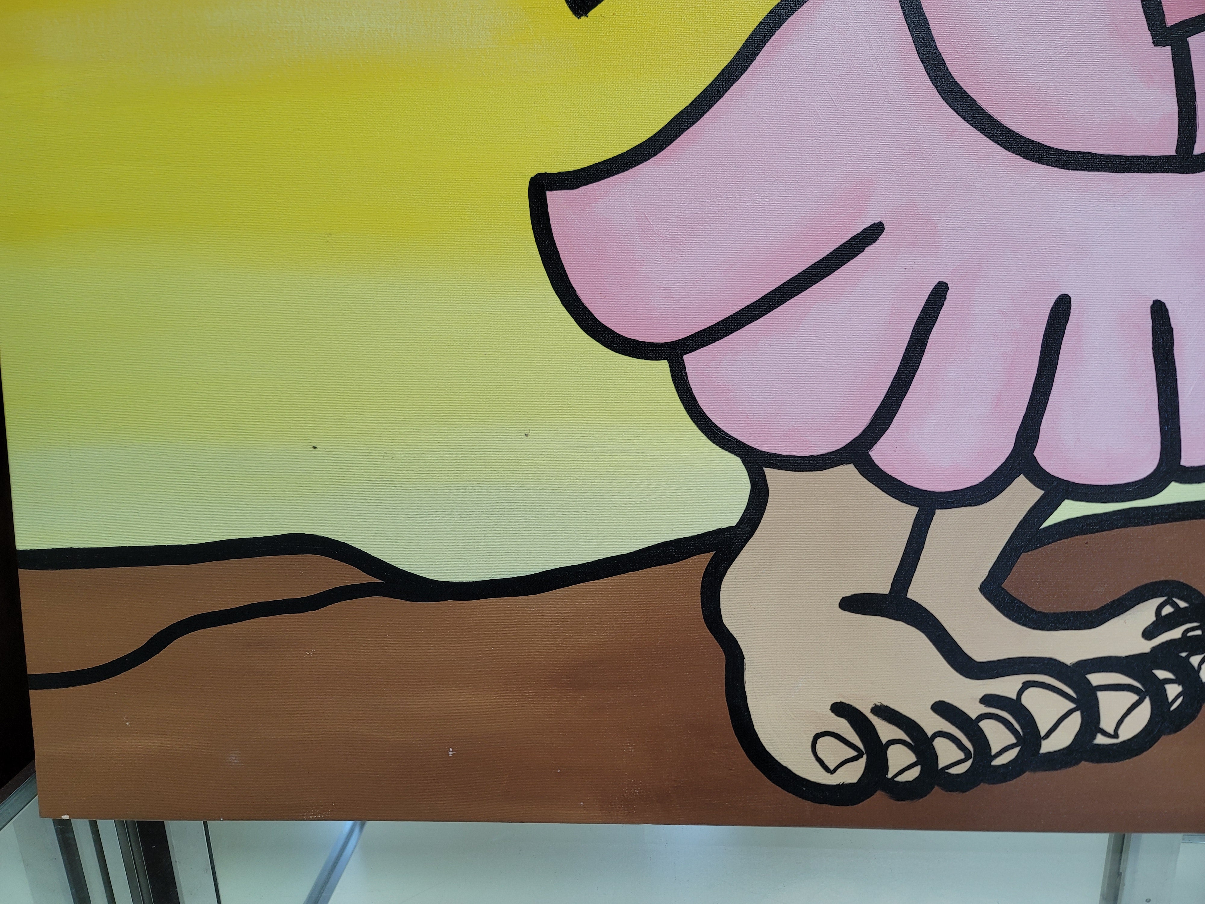 New Walmiru Original Faceless Painting on Canvas -  Couple   36" x 60"