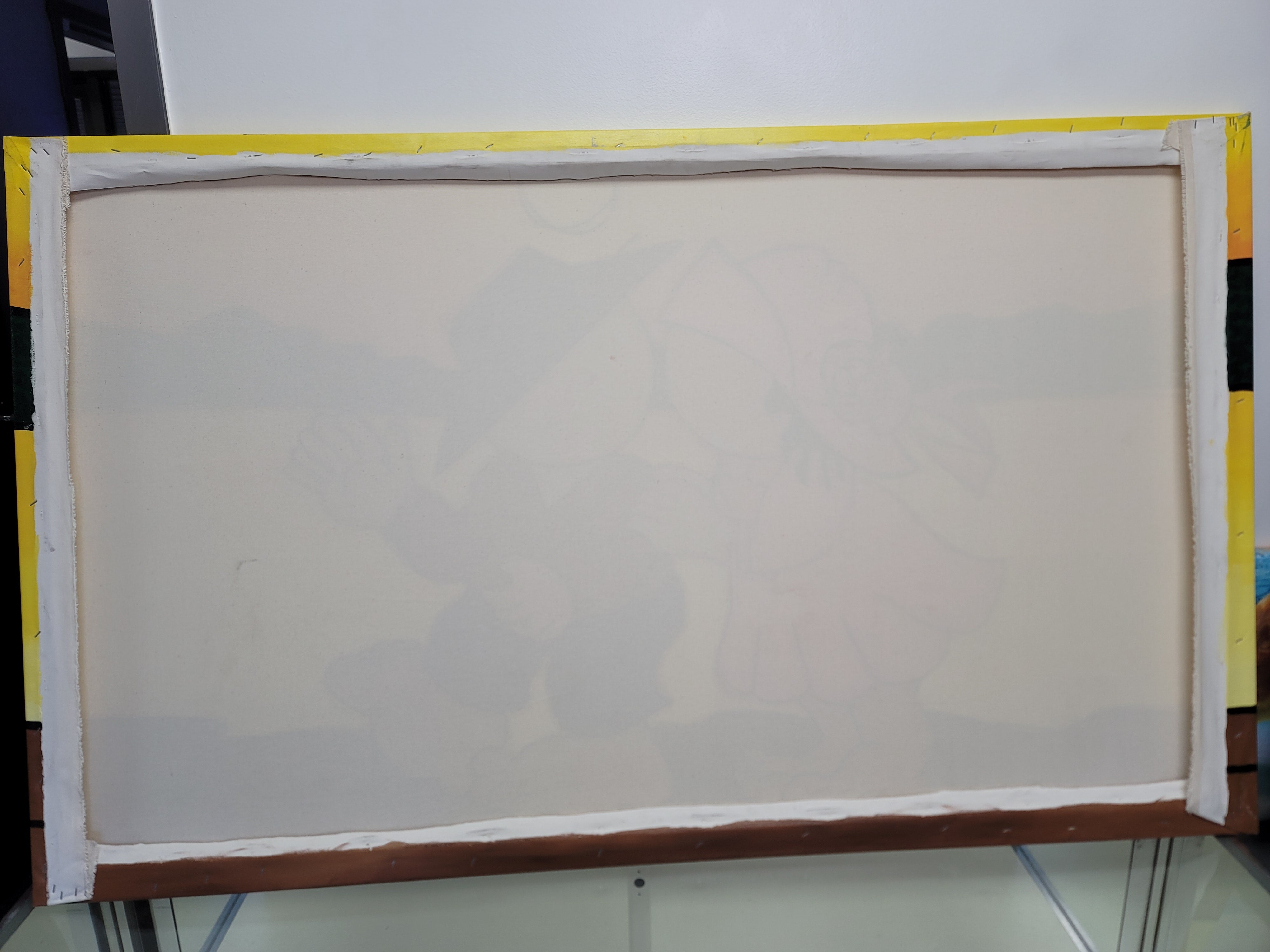 New Walmiru Original Faceless Painting on Canvas -  Couple   36" x 60"